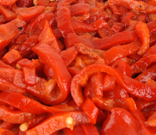 Grilled Jullienne Cut Capia Peppers