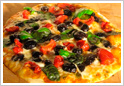 Sun-Dried Tomato, Basil and Mozzarella Pizza